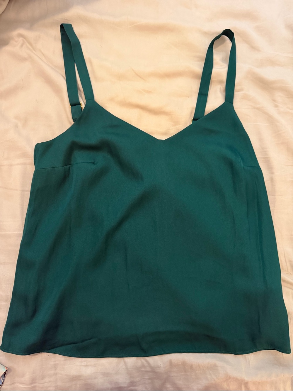 Lilly Pulitzer Green Satin Cami Size 0 Adjustable Straps Minimalist Capsule
